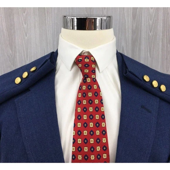 Stafford Mens Gold Button Blazer Size 44R - Picture 5 of 9